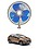 RKPSP 6Inch/12V Portable Oscillating Car/Truck/Bus Fan For WRV image 1