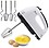 ARUHIU Electric Hand Mixer,260W Kitchen Mixers With 7 Speed Self Control Hand Mixer Blender,5 Stainless Steel Beater and Whisker Accessories, for Easy Whipping Dough,Cream,Cake image 1