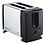 Bajaj ATX 3 700-Watt Pop-up Toaster, 2-Slice Automatic Pop up Toaster with Dust Cover & Slide Out Crumb Tray, 6-Level Browning Controls, 2 Year Warranty, Black/Silver Electric Toaster image 1