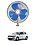 RKPSP 6Inch/12V Portable Oscillating Car/Truck/Bus Fan For Polo image 1