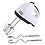 Stupefying Hand Mixer Whisker 300W Super Electric 7 Speed Hand Held Cake/Egg Easy Mix with 4 Stainless Steel Attachments, White/Black image 1