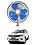 RKPSP 6Inch/12V Portable Oscillating Car/Truck/Bus Fan For Fortuner new image 1