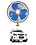 RKPSP 6Inch/12V Portable Oscillating Car/Truck/Bus Fan For Xylo image 1