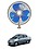 RKPSP 6Inch/12V Portable Oscillating Car/Truck/Bus Fan For City ZX image 1