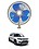 RKPSP 6Inch/12V Portable Oscillating Car/Truck/Bus Fan For Vitara Brezza image 1