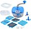 Vivir Advance (10 in 1) Blue Food Processor, Dough Maker, Juicer, Chipser, Vegetable Cutter Vegetable Chopper  (1 Dough Maker Tool, 1 Rotating Handle, 7 Blades, 1 Top plate to facilitate rotation, 1 Juicer Plate, 1 Butter Milk Maker Tool, 1 Slicing Plate, 1 Unbreakable Container, 3 Different Size Measuring Cups) image 1