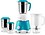 Longway Super Dlx 750 Watt Juicer Mixer Grinder with 4 Jars for Grinding, Mixing, Juicing with Powerful Motor | 1 Year Warranty | (Blue & White, 4 Jars) image 1
