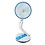 ADONAI Folding Fan, Multifunction, Rechargeable with LED light, Multicolor (Blue) image 1