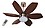 Polycab Superia SP03 Super Premium 800 mm Underlight Designer Ceiling Fan With Remote, Built-in 6 Colour LED Light and 2 years warranty (Antique Copper Rosewood) image 1