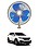 RKPSP 6Inch/12V Portable Oscillating ( Car/Truck/Bus) Steel Fan For CRV image 1
