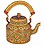 Kaushalam Hand Painted Kettle for Decoration Indian Ethnic Teapot Cutting Chai Kettle Handicraft Tea Kettle Decorative Metal Teapot Showpiece, 1000ml image 1
