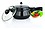 PREMIER Cucina Trendy Black Hard Anodized Induction Bottom Handi Pressure Cooker 1.5 Liter With Glass Lid image 1