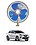 RKPSP 6Inch/12V Portable Oscillating Car/Truck/Bus Fan For Esteem image 1