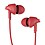 boAt BassHeads 100 T Wired Earphones with Super Extra Bass, Hawk-Inspired Design & Mic (Furious Red) image 1