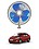 RKPSP 6Inch/12V Portable Oscillating Car/Truck/Bus Fan For Verna image 1