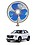 RKPSP 6Inch/12V Portable Oscillating (Car/Truck/Bus) Steel Fan For Creta image 1