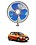 RKPSP 6Inch/12V Portable Oscillating Car/Truck/Bus Fan For Go image 1