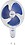 Orient Electric WALL 11 3 Blade Wall Fan  (Azure Blue, Pack of 1) image 1