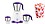 Preethi Crown MG-205 Mixer Grinder, 500 watt, White/Purple, 3 Jars with 5 yr Motor Warranty & Lifelong Free Service, Stainless Steel image 1