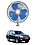 RKPSP 6Inch/12V Portable Oscillating Car/Truck/Bus Fan For Endavour image 1