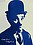 Chaplin - Blue Vector Poster image 1