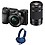 Sony Alpha ILCE 6000Y 24.3 MP Mirrorless Digital SLR Camera with 16-50 mm and 55-210 mm Zoom Lenses + SanDisk 128GB Extreme Pro SDXC UHS-I Card - C10, U3, V30, 4K UHD, SD Card image 1