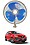 RKPSP 6Inch/12V Portable Oscillating Car/Truck/Bus Fan For Etios Liva image 1