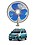 RKPSP 6Inch/12V Portable Oscillating ( Car/Truck/Bus) Steel Fan For WagonR image 1