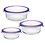 Alorno Round Storage Glass Container with Plastic Lid, 400 ml, 600ml and 1 Litre, 3 Pcs Set image 1