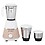 Faber Marvel 500W Blender Mixer Grinder, || Low-Noise, Up to 18000 RPM Speed || 3 SS Steel Jars for Wet, Dry Or Chutney Grinding ||1 year Comprehensive Warranty (FMG MARVEL 500W 3J PW) Peach White image 1