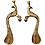 Two Moustaches Peacock Design Brass Door Handle Pair, 10 Inches, Brown, Pack of 2 Handles image 1