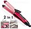 Homevilla 2 In 1 Hair Beauty Set Curl & Straight 2 In 1 Hair Beauty Hair Straightener Hair Straightener  (Pink) image 1