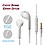 Samsung Galaxy On7 Pro Compatiable In-Ear Earphone with Mic and volume and call controller Heavy Bass Noise Cancelling Orignal Earphones / Headphone by Nabster -3.5mm White image 1