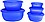 Princeware Store Fresh Plastic Bowl Package Container, Set of 5, Blue image 1
