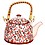 Purpledip Beautifully Painted Ceramic Kettle: 850 ml Tea Coffee Pot with Steel Strainer Included, Multicolor (10147) image 1