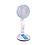 SEASPIRIT Portable table fan Powerful Rechargeable Multifunction Table Folding fan with LED light 360° Rotating Table Fan for Home Office Desk Kitchen High Speed (Multicolor) image 1