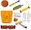 SHOPYFY NETCLUB DK34 Acupressure Massager Tools Combo Kit for Stress and Pain Relief with Foot Roller Pyramidal cuts Wooden Massager Manual, Multicolor image 1