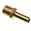 Hose Nipple 1/4 inch Brass Hose Nipple Male 1/4 by 1/4 Golden Hose Nipple 1/4 inch Hose Connection BSP Thread 10 Piece image 1