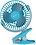 Bajaj Pygmy Mini 11cm Sweep 3 Blade Table Fan (USB Charging, 251268, White Smoke) image 1