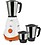 Stargaze 500 Watt Stainless Steel Jars Mixer Grinder with 3 Jars for Kitchen (Orange and White) 1 year Warranty image 1