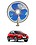 RKPSP 6Inch/12V Portable Oscillating Car/Truck/Bus Fan For KICKS image 1