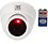 VGMAXDummy Security Process Camera Indoor & Outdoor Fake Dummy Security Camera Simulated CCTV Dome Cameras with Red LED Light-Multicolor image 1