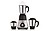 Lesco Eco Sportz 550 Watt LED Mixer Grinder with 3 Stainless Steel Jar (Glossy Black & Grey) image 1