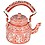 Kaushalam Hand Painted Tea Kettle Indian Traditional Tea Pot Decorative Kettle for Home Décor Handicraft Kettle for Table Top Café Décor, Red, 1000ml image 1