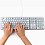 Macally Full-Size USB Wired Keyboard for Mac Mini/Pro, iMac Desktop Computer, MacBook Pro/Air Desktop w/ 16 Compatible Apple Shortcuts, Extended with Number Keypad, Rubber Domed Keycaps - Spill Proof image 1