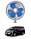 RKPSP 6Inch/12V Portable Oscillating Car/Truck/Bus Fan For Vellfire image 1
