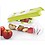 VeleSolv Plastic Multi-Functional Vegetables and Fruits Cutter Chopper Chips Master with 2 Stainless Steel Blades (Green) image 1
