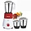 BALTRA Stylo 3 550W 3 Jar Mixer Grinder, Red image 1