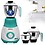 Blueberry's 750 Watts Premium 3 in 1 Mixer Grinder Mixi?1800 RPM 100% Copper Motor | Stainless Steel Jar & Blade | Made in INDIA (White Blue) image 1