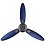 Usha Bloom Magnolia 1250mm wattage 78 Goodbye Dust Ceiling Fan with Anti Dust Feature(Sparkle Grey and Blue) image 1
